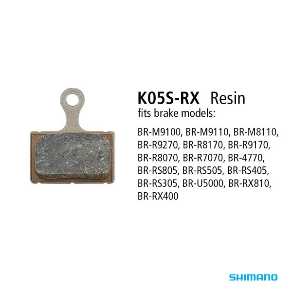 SHIMANO DISC BRAKE PADS K05S-RX RESIN