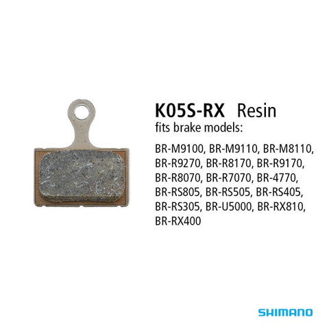 SHIMANO DISC BRAKE PADS K05S-RX RESIN